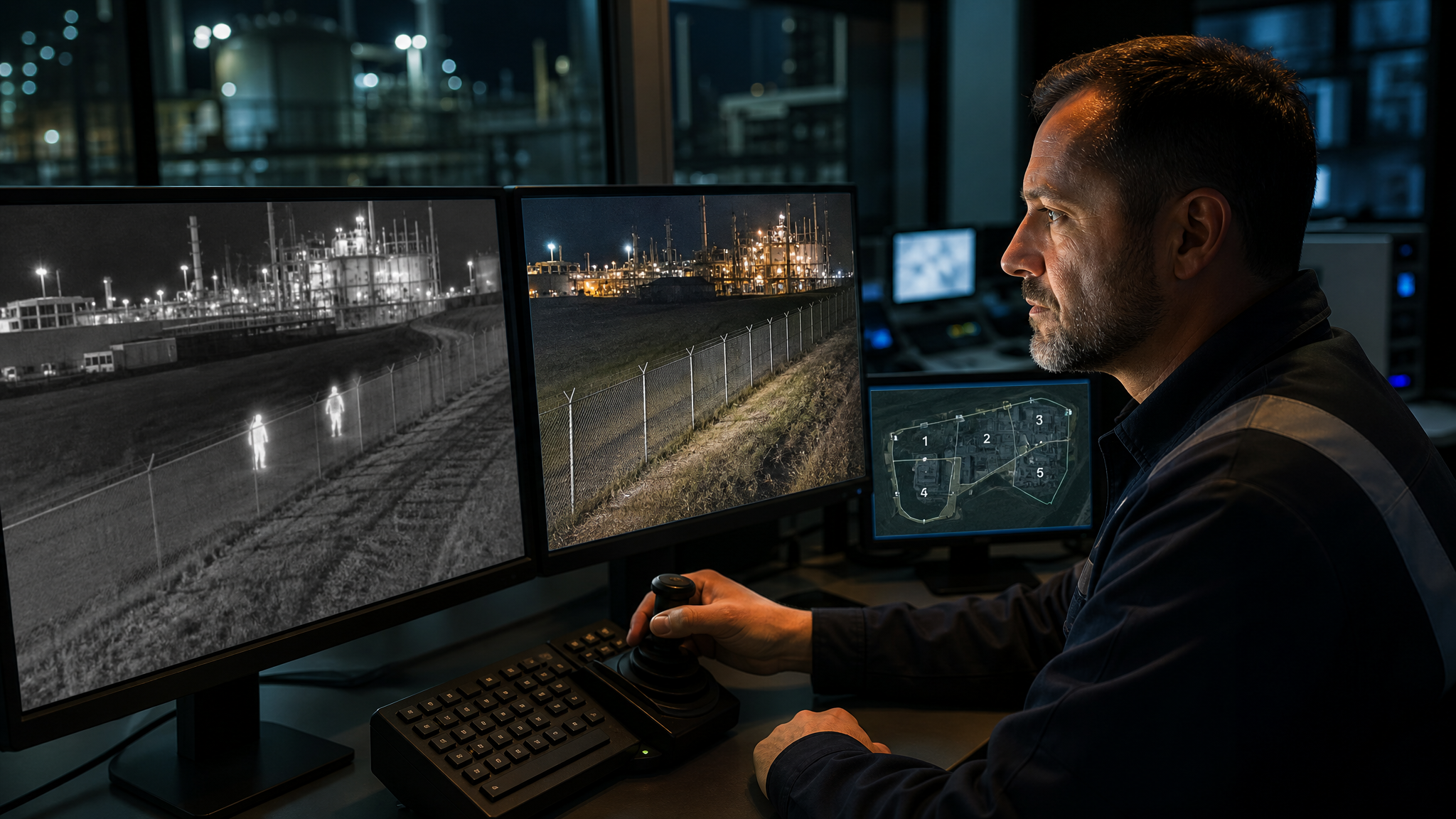 Videovigilancia industrial, cómo se protege un perímetro
